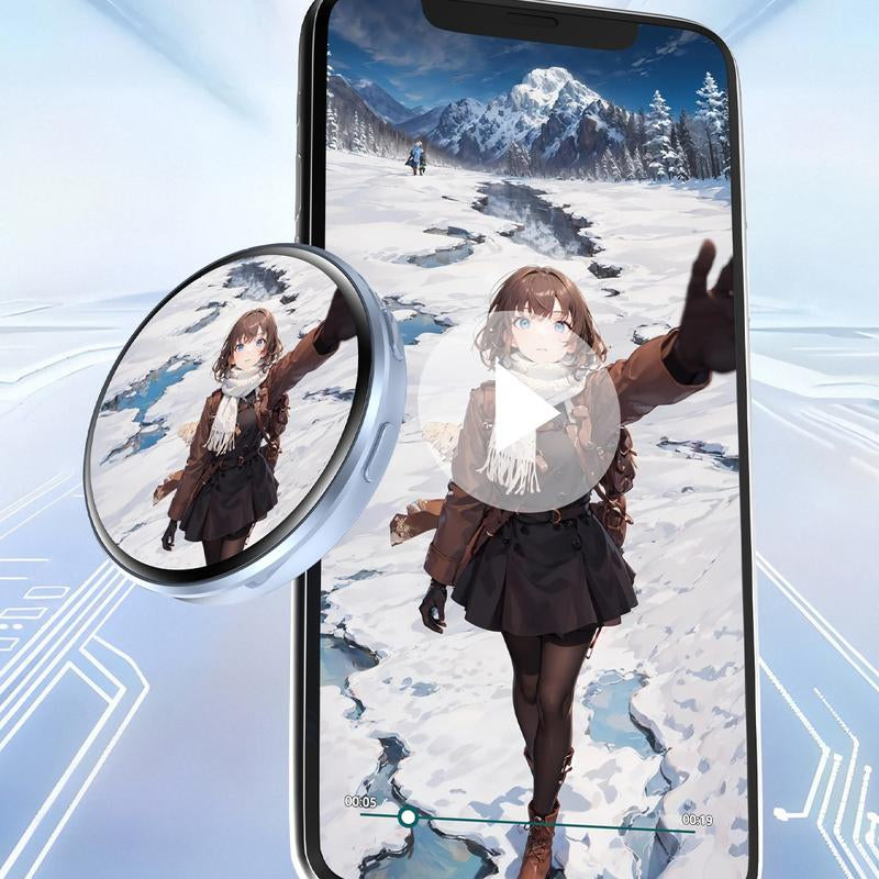 Digital Badge with Photo/Video/Gif Display - Pixel Touchscreen, Lightweight & Portable Multi-Functional 2D Anime & Gaming Merchandise Collectible