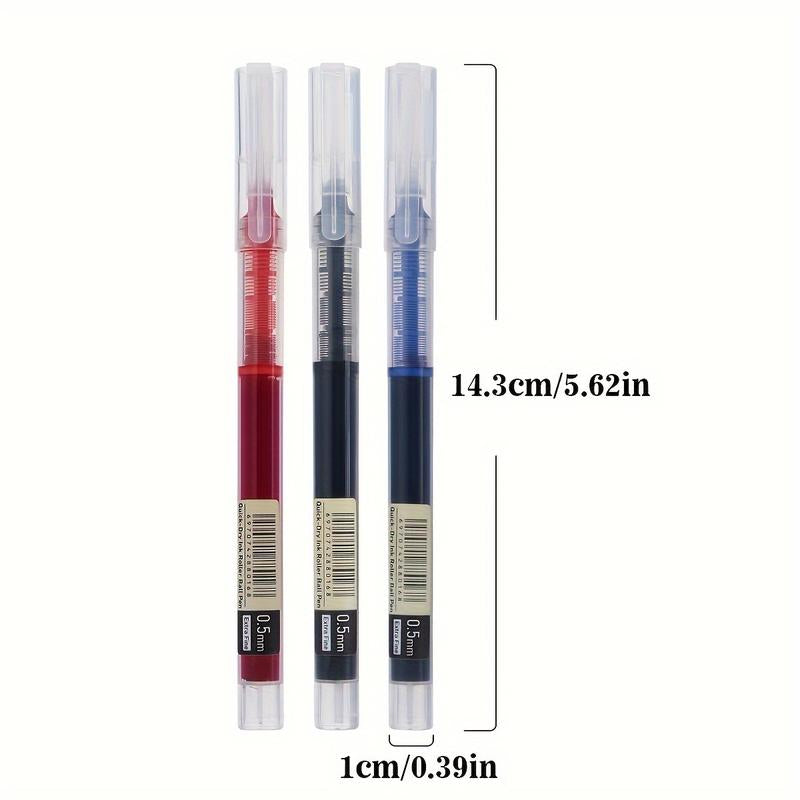 30-Pack 0.5Mm Direct Liquid Quick-Dry Ballpoint Pens, Black/Blue/Red Gel Ink Pens for Students, School, Office Writing & Homework