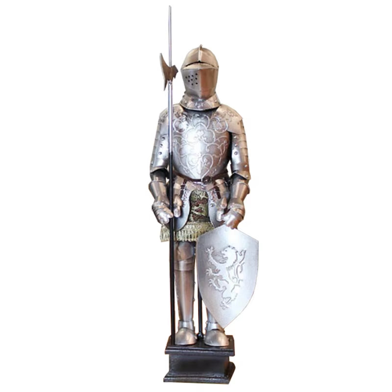 Medieval Armor Knight Statue for Home Decor Retro Iron Nordic Restaurant Embellishments Desk Decoration Classic Accessories