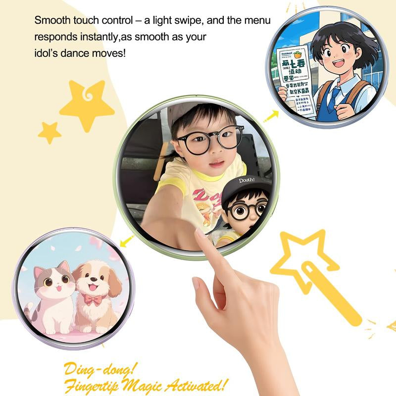 Digital Badge with Photo/Video/Gif Display - Pixel Touchscreen, Lightweight & Portable Multi-Functional 2D Anime & Gaming Merchandise Collectible