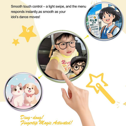 Digital Badge with Photo/Video/Gif Display - Pixel Touchscreen, Lightweight & Portable Multi-Functional 2D Anime & Gaming Merchandise Collectible