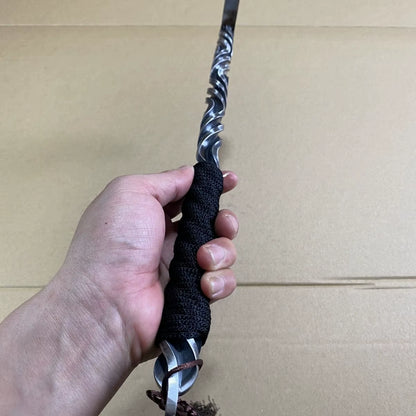 40Cm Wild Boar Battle Axe Handmade Forged Axe Integrated Hammer Multi Functional Camping Tool Car Camping Axe