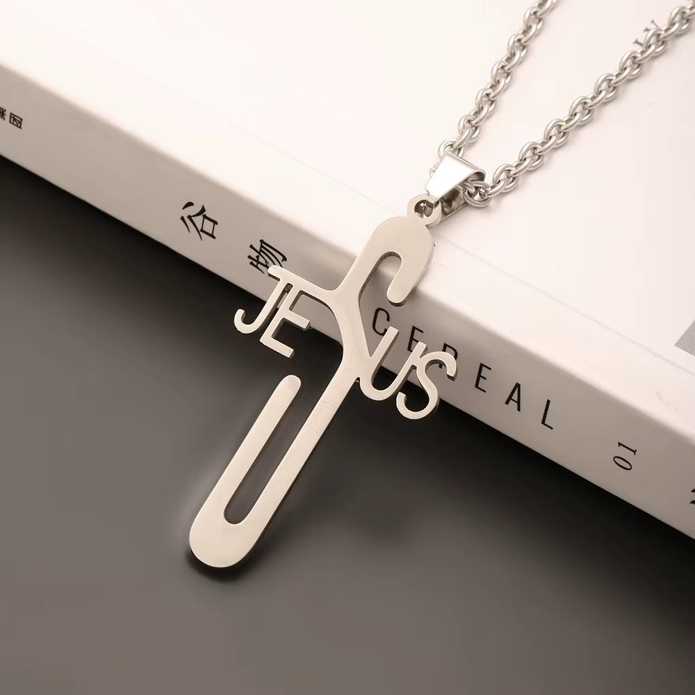 Collier Homme Medieval Stainless Steel Man Necklace Male Celtic Knot Cross Necklace for Men Viking Accessories Collar Hombre