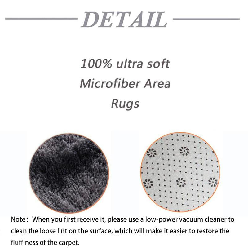 Modern Long Pile Polyester Fiber Rug, Fluffy Area Rug, Rectangular Carpet for Living Room & Bedroom, Home Use, Multiple Sizes Available