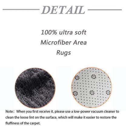 Modern Long Pile Polyester Fiber Rug, Fluffy Area Rug, Rectangular Carpet for Living Room & Bedroom, Home Use, Multiple Sizes Available