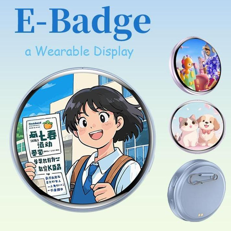 Digital Badge with Photo/Video/Gif Display - Pixel Touchscreen, Lightweight & Portable Multi-Functional 2D Anime & Gaming Merchandise Collectible