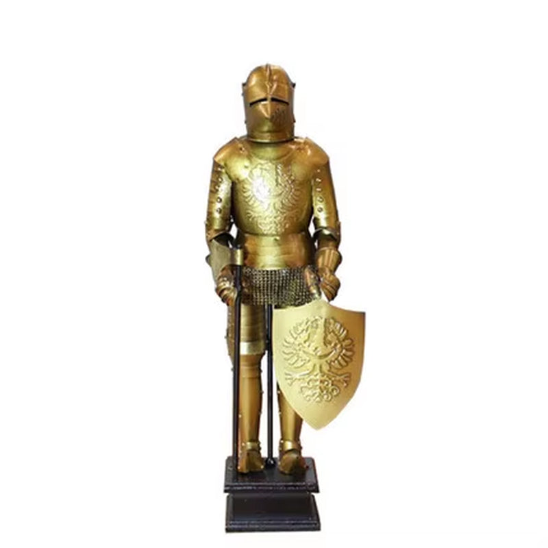 Medieval Armor Knight Statue for Home Decor Retro Iron Nordic Restaurant Embellishments Desk Decoration Classic Accessories