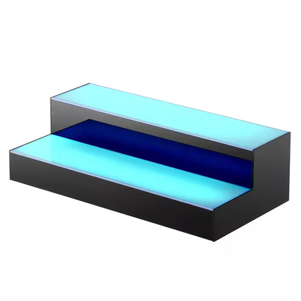 LED Liquor Bottle Display 4.49 In. H X 7.87 In. W 48-Bottles Multi-Colored. Acrylic Bar Shelves