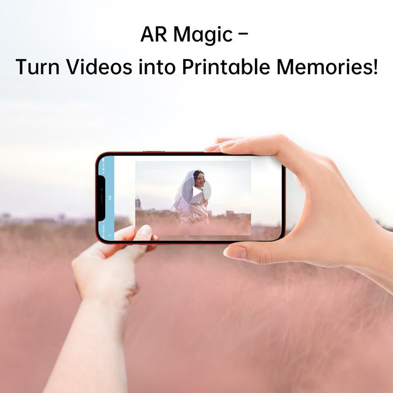 HPRT Z2 Instant Camera Step Instant Smartphone Photo Printer - Zink 2X3”, Support AR Video Printing, Bluetooth Compatible with Ios & Android -Khaki, Vintage Photography Style