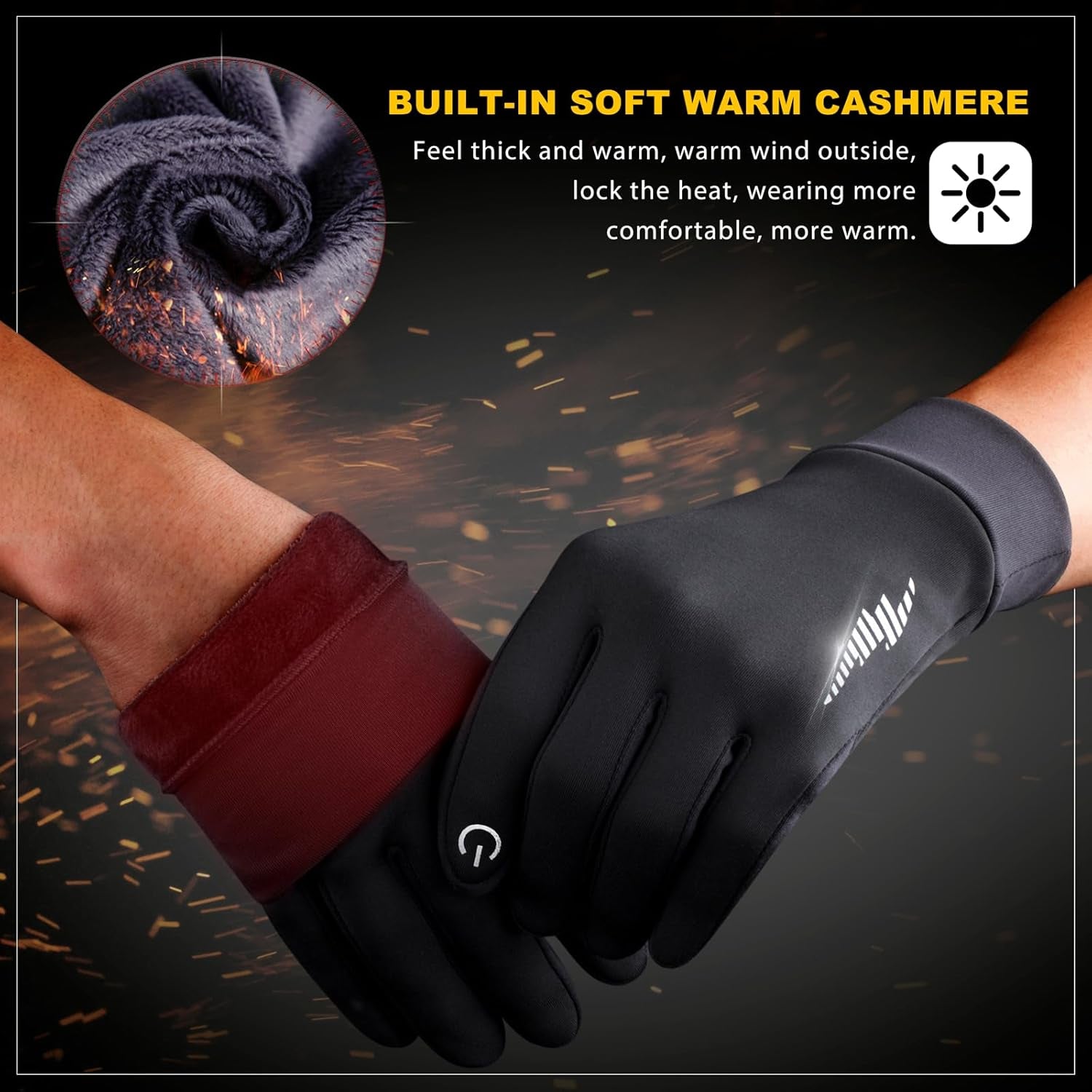 Winter Gloves Women Men Ski Snow Gloves Liner Thermal Warm Touch Screen, Suit for Running, Cycling, Biking, Hiking, Driving, Walking, Typing, Freezer Work, Sports, Soccer, Shooting, Gaming 102