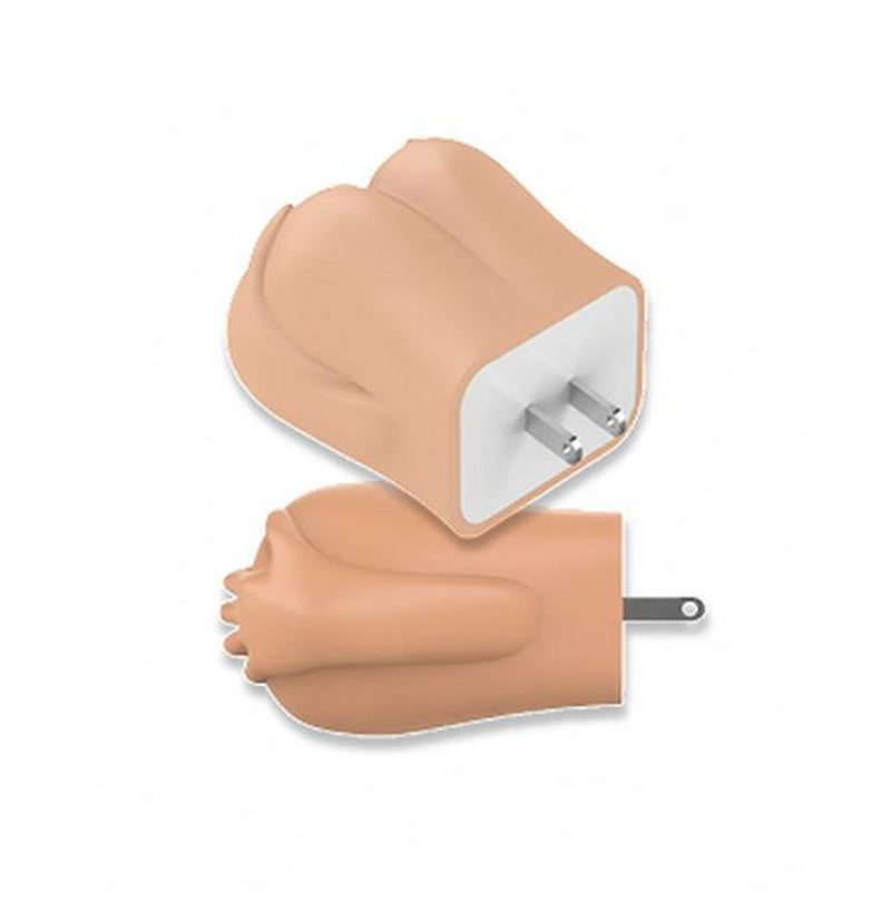 20W Cheeky Charger with Silicone Case USB a & USB C for Smartphone Fast Charging - Electronic Cellphone Accessories