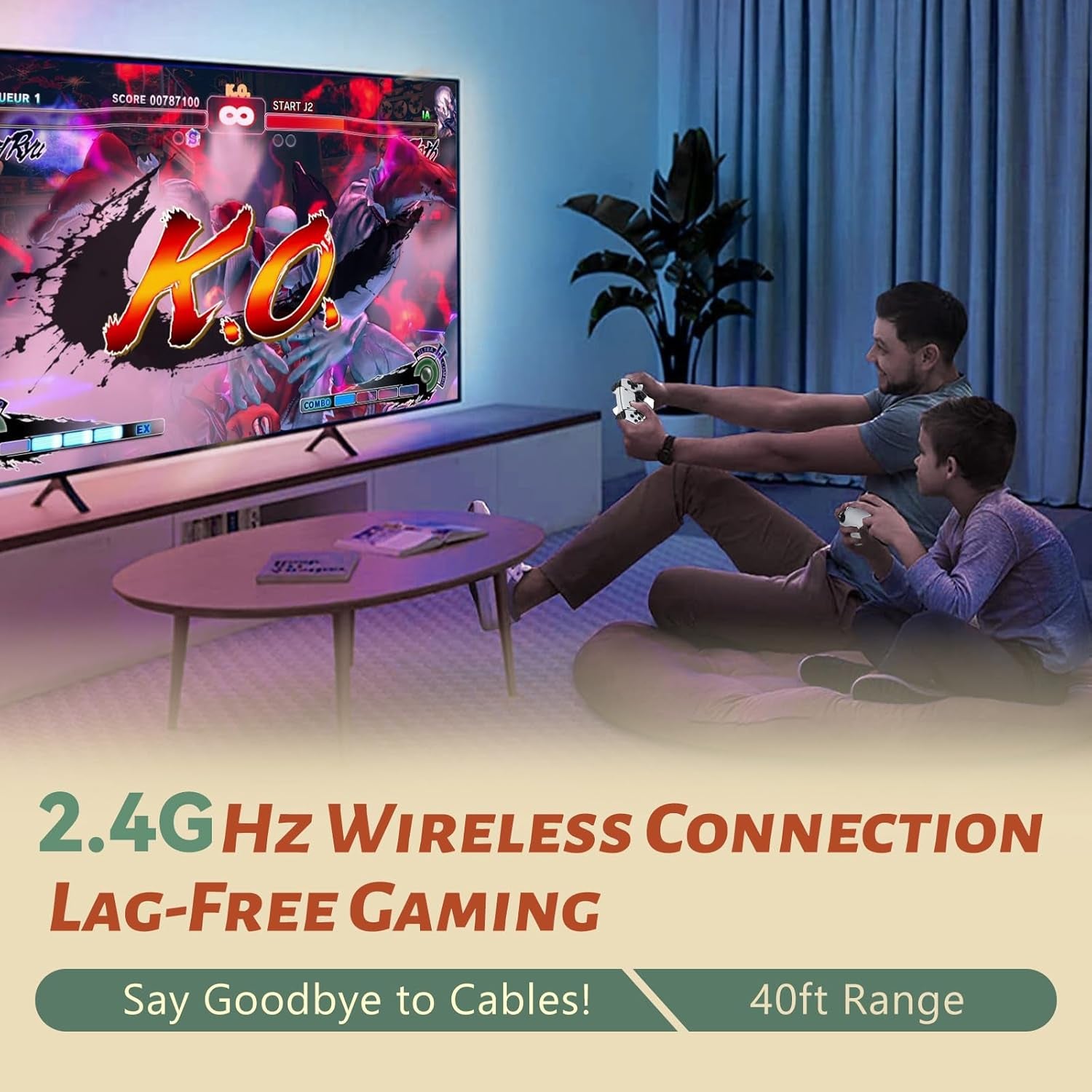 2025 Retro Gaming Console Pro 4K HDMI with 40,000+ Built-In Classic Video Games - Plug & Play Game Stick for TV with 2 Wireless Controllers | 23 Emulator Support 64GB