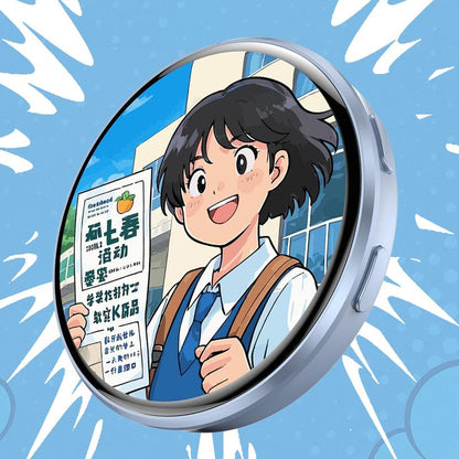 Digital Badge with Photo/Video/Gif Display - Pixel Touchscreen, Lightweight & Portable Multi-Functional 2D Anime & Gaming Merchandise Collectible