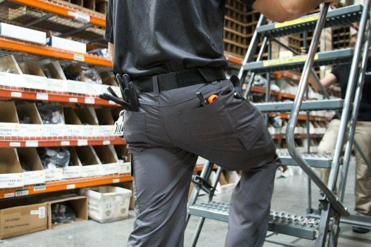 LAPG Men'S Core Cargo Tactical Pants, Stretch Waistband, Lightweight & Durable Ripstop CCW Cargo Pants for Men