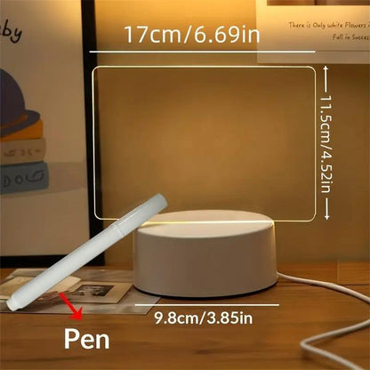LED Night Light, USB Powered Glowing Writing Board, LED Light up Message 2 in 1 Handwriting Board Desktop Lamp, Lights for Bedroom, Room Accessories